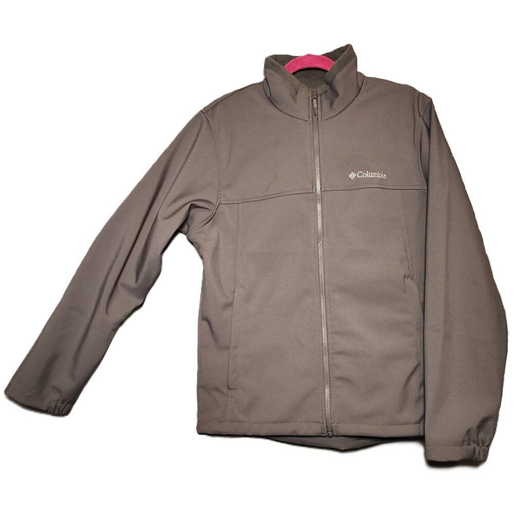 Columbia Softshell Jacket Men's Size Medium Gray Full Zip XM6093 Pre Owned